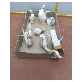 Vintage Style Duck and Swan Figurine Lot - 8 Piece