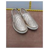 Avon Cushion Walk Gold Metallic Laser-Cut Slip-On