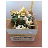 Elegant Gold & Cream Holiday Floral Decor Lot