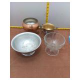 Vintage Serveware Lot - Puralum Italy Aluminum, Co