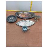 Mixed Lot of 5 Vintage Silver-Plated Tableware Pie