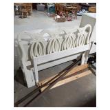 Elegant White Ornate Scrollwork Headboard