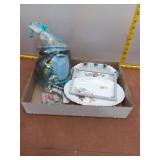 Porcelain Dishes, Electric Wax Warmer, & D