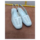 Classic Elements Light Blue Woven Slingback Sandal