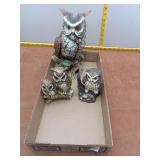 Vintage Ardco Porcelain Owl Figurine Collection -
