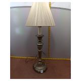 Classic Neoclassical Antique Silver Table Lamp