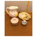 Vintage Hand-Painted Porcelain & Ceramic Lot - 4 P