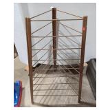 Vintage Wooden Corner Laundry Drying Rack