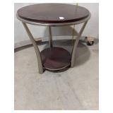 Mid-Century Modern Style Two-Tier Round Side Table