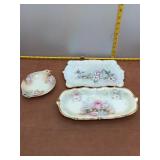 3pc  Hand-Painted Porcelain Lot - RS Prussi
