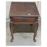 Queen Anne Style End Table w/ Drawer