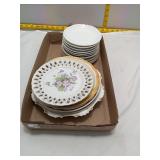Box Lot - Decorative Floral Porcelain Plates