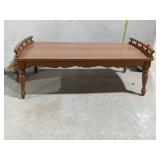 Wood Coffee Table w/ Spindle Rail Ends