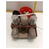Box Lot - Mason Jars w/ Hardware & Bucket
