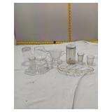 Vintage Clear Glass Lot - 10+ Pieces