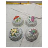 Ceramic Jello Mold - Floral/Fruit Decor
