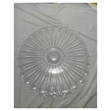 Large Pressed Glass Decorative Plate