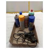 Spray Cans Lot & Soldering Gun