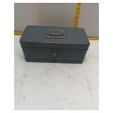 Vintage Metal Tool Box w/ Tray
