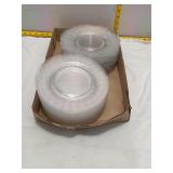 Box Lot - Clear Glass Lace Edge Plates