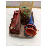 Box Lot - Funnels, Bungee Cords & Strainers