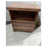 Wood Rolling Cart w/ Tambour Door