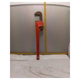 Heavy-Duty 24in Pipe Wrench - Red Handle