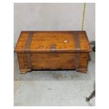 Cedar-Lined Wood Trunk w/ Iron Straps