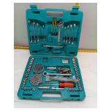 Tool Set in Teal Case - Sockets/Wrenches