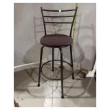 Metal Swivel Bar Stool w/ Padded Seat
