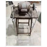 Double-End Bench Grinder on Metal Stand