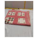 Vintage Pink Patchwork Quilt