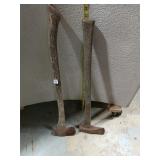 Vintage Axe Handles w/ Heads - Lot of 2