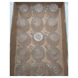 Clear Glass Punch Cup - Cube/Block Pattern