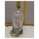 Crystal Cut Glass Lamp Base - Brass Socket
