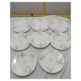 Vintage Floral Porcelain Dinner Plates x8