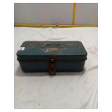 Vintage Metal Tackle/Tool Box - Teal