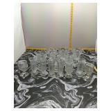 Vintage Clear Glass Footed Dessert Cups Set