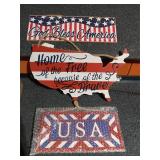 Patriotic Wall Signs Set of 3