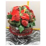 Christmas Poinsettia Floral Centerpiece