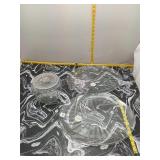 Clear Glass Serving Plates & Cookie Jar Set