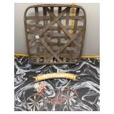Tobacco Basket & Welcome Sign Decor