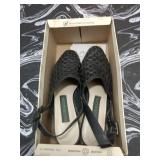 Naturalizer Black Woven Slingback Flats