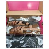 Woven Leather Huarache Slingback Sandals