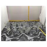 Vintage Clear Glass Drinkware Lot - 10 Pieces