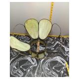 Vintage Slag Glass Lamp Shade - Flower Form