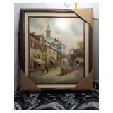Neil Boren Oil on Canvas - European Street Scene