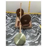 Vintage Clock Pendulum & Wooden Spool Parts