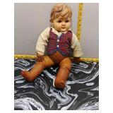 Vintage Boy Doll - Hard Head, Cloth/Rubber Body