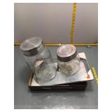 Ball Mason Jars w/ Galvanized Tray - 2pc Set